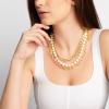 imageMartha Stewart Three Strand Pearl and Chain Necklace In Gold For Women