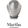 imageMartha Stewart Three Strand Pearl and Crystal Necklace In Gold 18 Inches For Women