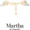 imageMartha Stewart Three Strand Pearl and Crystal Necklace In Gold 18 Inches For Women