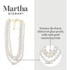 imageMartha Stewart Three Strand Pearl and Crystal Necklace In Gold 18 Inches For Women