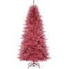 imageMartha Stewart Tinsel PreLit Artificial Christmas Tree 5 ft Clear Lights Pink  LED