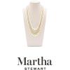 imageMartha Stewart Traditional Three Strand Pearl and Ball Necklace In Gold For Women