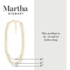 imageMartha Stewart Traditional Three Strand Pearl and Ball Necklace In Gold For Women