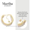 imageMartha Stewart Two Strand Pearl and Gold Ball Bracelet 7 Inches For Women