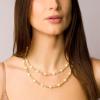imageMartha Stewart Two Strand Pearl and Gold Ball Necklace 20 Inches For Women