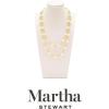imageMartha Stewart Two Strand Pearl and Gold Ball Necklace 20 Inches For Women