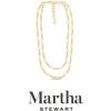 imageMartha Stewart Two Strand Pearl and Gold Ball Necklace 20 Inches For Women