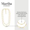imageMartha Stewart Two Strand Pearl and Gold Ball Necklace 20 Inches For Women