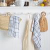 imageMartha Stewart Valley Plaid Kitchen Towel 2Pack Set Indigo 16quotx28quotIndigo