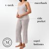 imageMartha Stewart Womens Cooling Pajama Set  2Piece Rayon Cami ampamp Capri Sleepwear Lightweight ampamp Breathable Comfort