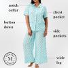 imageMartha Stewart Womens Crop Pant Pajama Set  Soft ampamp Breathable Sleepwear  2Pc Notch Collar Short Sleeve Button Down PJsIsland Paradise