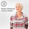 imageMartha Stewart Womens Flannel Pajama Set  CabinInspired 2Piece Sleepwear with Notch Collar Soft ampamp Cozy Fabric