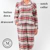 imageMartha Stewart Womens Flannel Pajama Set  CabinInspired 2Piece Sleepwear with Notch Collar Soft ampamp Cozy Fabric