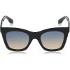 imageMartha Stewart Womens Ms104 Classic Uv400 Protective Square Cat Eye SunglassesTimeless Gifts for Her 50mmBlack