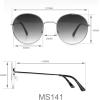 imageMartha Stewart Womens Ms141 Vintage Metal Uv400 Protective Round SunglassesTimeless Gifts for Her 50mmSilver and Blue