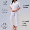 imageMartha Stewart Womens Pajama Capri Set  Lightweight Sleepwear  2Pc Capri Pant and Notch Collar Short Sleeve Button DownDutch Canal