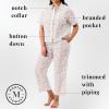 imageMartha Stewart Womens Poplin Pajama Set  2 pc Notch Collar Short Sleeve Top ampamp Pants  Soft Cotton Breathable SleepwearBright White