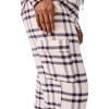 imageMartha Stewart Womens Utility Flannel Pajama Set  2Piece Notch Collar Long Sleeve Sleepwear Soft ampamp Cozy ComfortEgret