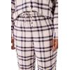 imageMartha Stewart Womens Utility Flannel Pajama Set  2Piece Notch Collar Long Sleeve Sleepwear Soft ampamp Cozy ComfortEgret