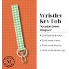 imageMartha Stewart Wristlet for Keychain and Keys Cute Floral Key Holder Bracelet Arcadian Green Gingham