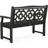 imageMartha Stewart by POLYWOOD Chinoiserie 48 Garden Bench in WhiteBlack