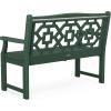 imageMartha Stewart by POLYWOOD Chinoiserie 48 Garden Bench in WhiteGreen