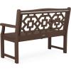 imageMartha Stewart by POLYWOOD Chinoiserie 48 Garden Bench in WhiteMahogany