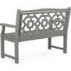 imageMartha Stewart by POLYWOOD Chinoiserie 48 Garden Bench in WhiteSlate Grey