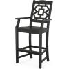 imageMartha Stewart by POLYWOOD Chinoiserie 9Piece Square Bar Set with Trestle Legs SandBlack