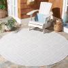 imageMartha Stewart x SAFAVIEH Outdoor Area Rug Collection  67quot x 87quot Ivory ampamp Grey Weather Resistant ampamp Washable Ideal for Patio Backyard Mudroom Deck Dining Space MSRO307FIvoryGrey