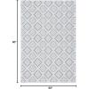 imageMartha Stewart x SAFAVIEH Outdoor Area Rug Collection  67quot x 87quot Ivory ampamp Grey Weather Resistant ampamp Washable Ideal for Patio Backyard Mudroom Deck Dining Space MSRO307FIvoryGrey