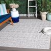 imageMartha Stewart x SAFAVIEH Outdoor Area Rug Collection  8 x 10 Grey ampamp Light Grey Weather Resistant ampamp Washable Ideal for Patio Backyard Mudroom Deck Dining Space MSRO226FGreyLight Grey