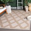 imageMartha Stewart x SAFAVIEH Outdoor Area Rug Collection  8 x 10 Grey ampamp Light Grey Weather Resistant ampamp Washable Ideal for Patio Backyard Mudroom Deck Dining Space MSRO226FBeigeBrown