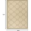 imageMartha Stewart x SAFAVIEH Outdoor Area Rug Collection  8 x 112quot Cream ampamp Green Weather Resistant ampamp Washable Ideal for Patio Backyard Mudroom Deck Dining Space MSR425214CreamGreen
