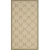 imageMartha Stewart x SAFAVIEH Outdoor Area Rug Collection  8 x 112quot Cream ampamp Green Weather Resistant ampamp Washable Ideal for Patio Backyard Mudroom Deck Dining Space MSR425214CreamGreen