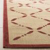 imageMartha Stewart x SAFAVIEH Outdoor Area Rug Collection  8 x 112quot Cream ampamp Green Weather Resistant ampamp Washable Ideal for Patio Backyard Mudroom Deck Dining Space MSR425214CremeRed