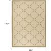 imageMartha Stewart x SAFAVIEH Outdoor Area Rug Collection  8 x 112quot Cream ampamp Green Weather Resistant ampamp Washable Ideal for Patio Backyard Mudroom Deck Dining Space MSR425214CreamGreen