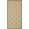 imageMartha Stewart x SAFAVIEH Outdoor Area Rug Collection  8 x 112quot Cream ampamp Green Weather Resistant ampamp Washable Ideal for Patio Backyard Mudroom Deck Dining Space MSR425214CremeBrown