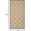 imageMartha Stewart x SAFAVIEH Outdoor Area Rug Collection  8 x 112quot Cream ampamp Green Weather Resistant ampamp Washable Ideal for Patio Backyard Mudroom Deck Dining Space MSR425214CremeBrown
