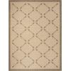 imageMartha Stewart x SAFAVIEH Outdoor Area Rug Collection  8 x 112quot Cream ampamp Green Weather Resistant ampamp Washable Ideal for Patio Backyard Mudroom Deck Dining Space MSR425214CremeBrown