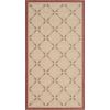imageMartha Stewart x SAFAVIEH Outdoor Area Rug Collection  8 x 112quot Cream ampamp Green Weather Resistant ampamp Washable Ideal for Patio Backyard Mudroom Deck Dining Space MSR425214CremeRed