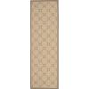 imageMartha Stewart x SAFAVIEH Outdoor Area Rug Collection  8 x 112quot Cream ampamp Green Weather Resistant ampamp Washable Ideal for Patio Backyard Mudroom Deck Dining Space MSR425214CremeBrown