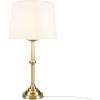 imageHampton Hill Aelorian Table Lamp  Antiqued Brass Nightstand Bedside Lamp Bedford Collection Farmhouse Study Lamp Clear Polarized Cord Socket Swtich Empire Fabric Shade 225quot H