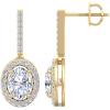 imageMartha Stewart 2 12 Carat Lab Grown Diamond Drop Earrings In 14K Gold Oval Shape Lab Grown Diamond Earringsyellowgold