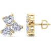 imageMartha Stewart 3 Carat Lab Grown Diamond Cluster Stud Earrings Heart Shapes in 14K Goldyellowgold