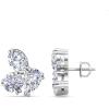 imageMartha Stewart 3 Carat Lab Grown Diamond Cluster Stud Earrings Pear Round Oval Shapes in 14K Goldwhitegold
