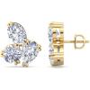 imageMartha Stewart 3 Carat Lab Grown Diamond Cluster Stud Earrings Pear Round Oval Shapes in 14K Goldyellowgold