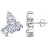 imageMartha Stewart 3 Carat Lab Grown Diamond Cluster Stud Earrings Pear Shapes in 14K Goldwhitegold