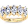 imageMartha Stewart 3 Carat Lab Grown Diamond Ring Five Stone Diamond Engagement Ring in 14 Karat Goldyellowgold