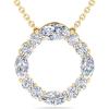 imageMartha Stewart 4 Carat Lab Grown Diamond Marquise and Round Circle Necklace In 14 Karat Gold Lab Grown Diamond Necklace For Womenyellowgold